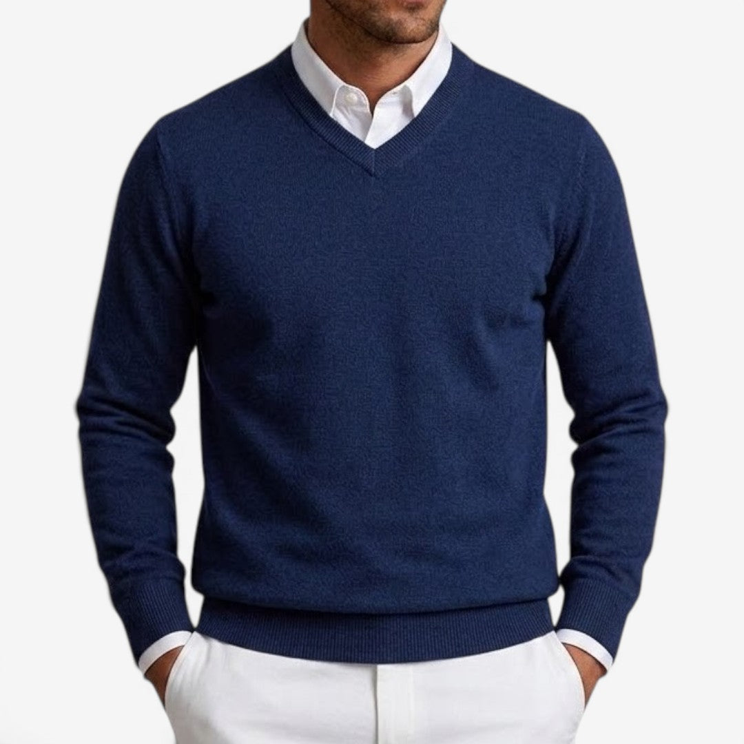 Jorvalore | Men's V-Neck Knit Jumper for Smart Casual Wear