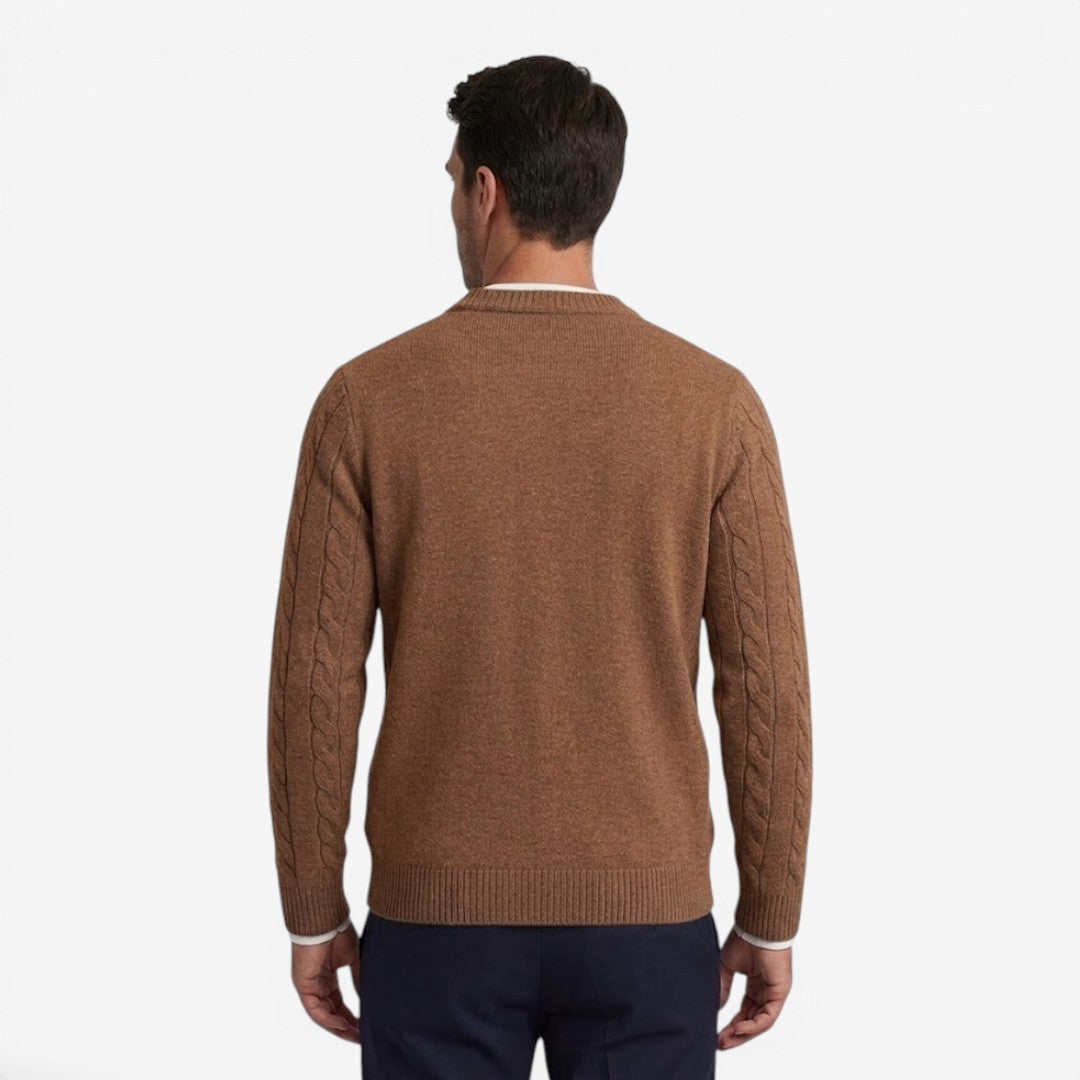 Jorvalore | Men's Warm Knit Button Cardigan with Pockets for Winter