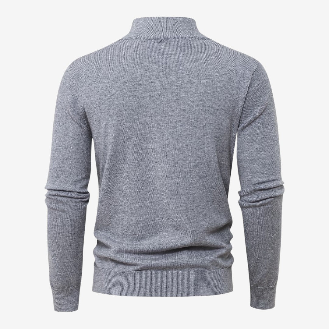Jorvalore | Men's Casual Knit Quarter Zip Jumper with Warm Comfort