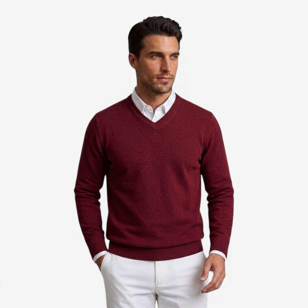 Jorvalore | Men's V-Neck Knit Jumper for Smart Casual Wear