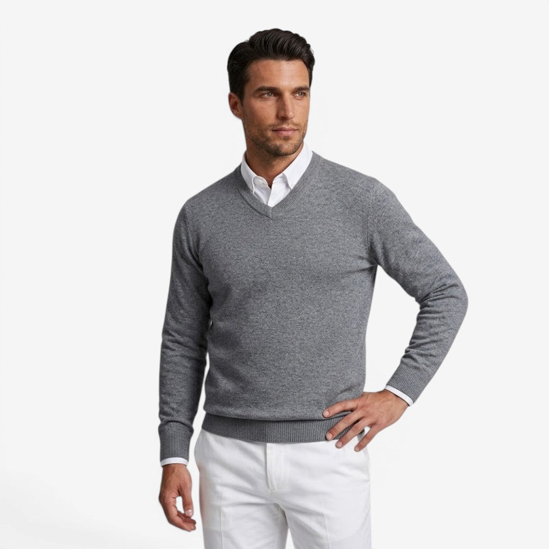 Jorvalore | Men's V-Neck Knit Jumper for Smart Casual Wear