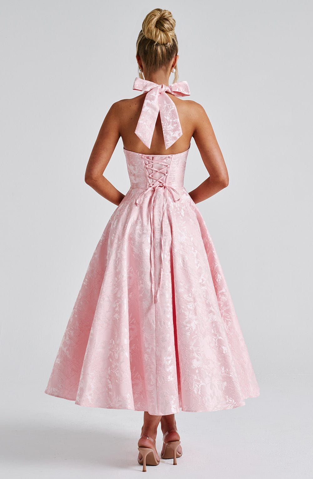 Women's Halter Midi Cocktail Dress