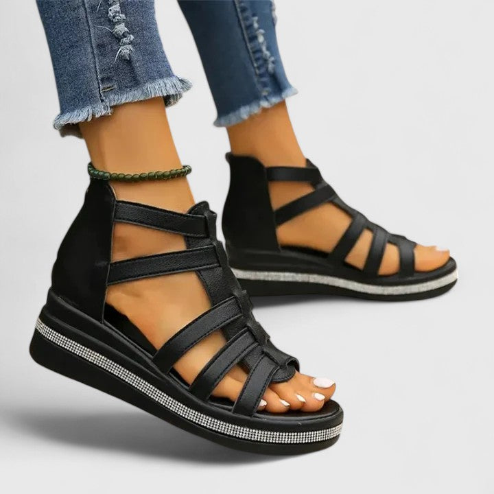 Women's Orthopedic Wedge Sandals Rhinestones Casual