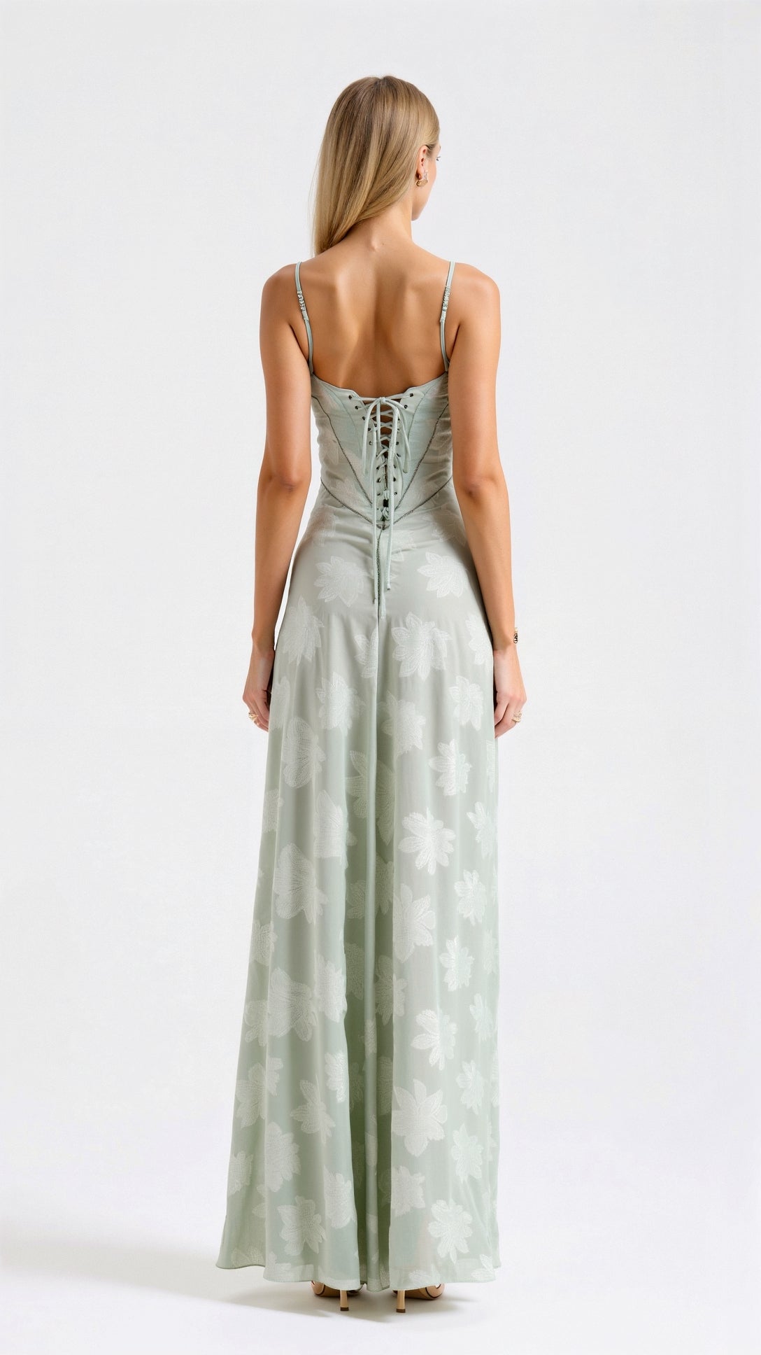 Women's Maxi Dress Bustier Lace Details
