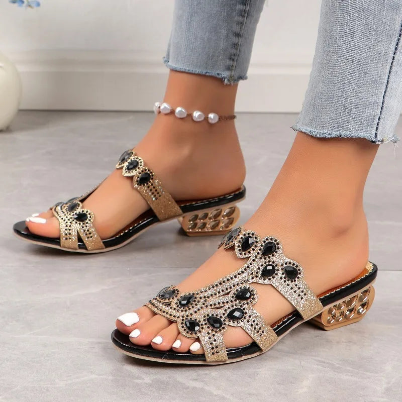 Women's Sandals Embellished Adjustable Straps Casual Synthetic