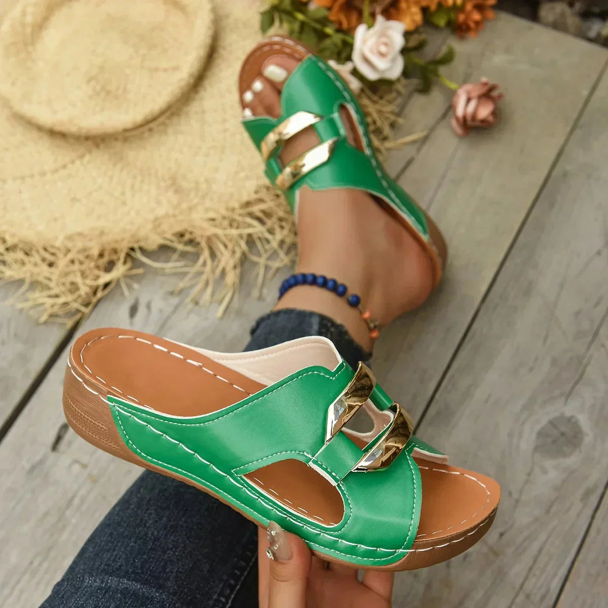 Women's Orthopedic Wedge Heel Sandals | Slip-On | Casual Footwear