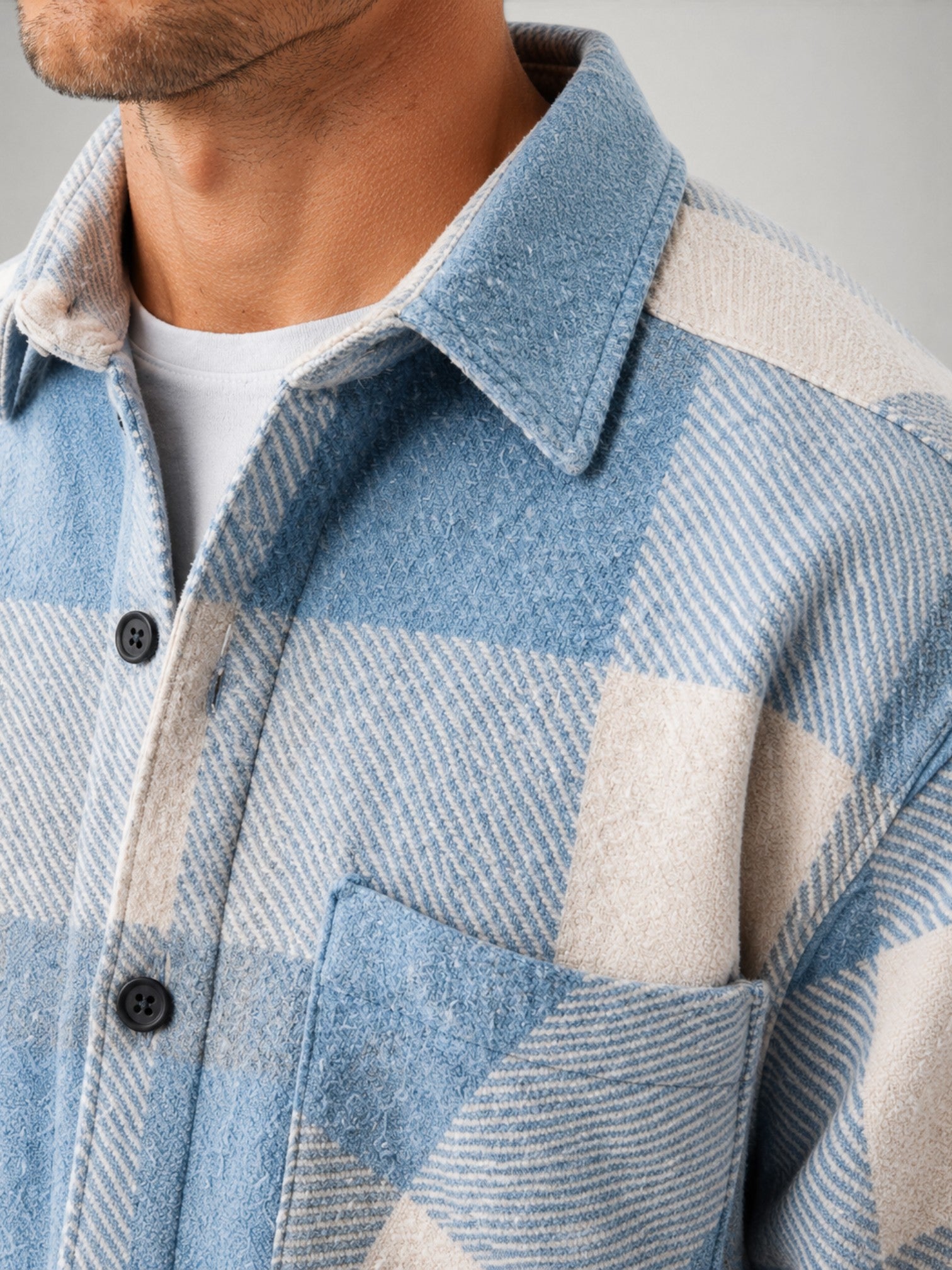 Men's Plaid Flannel Shirt – Long Sleeve Casual Overshirt