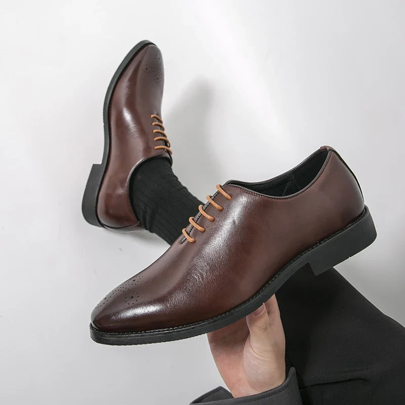 Men's Dress Oxford Shoes Leather Formal Business Casual Office 4