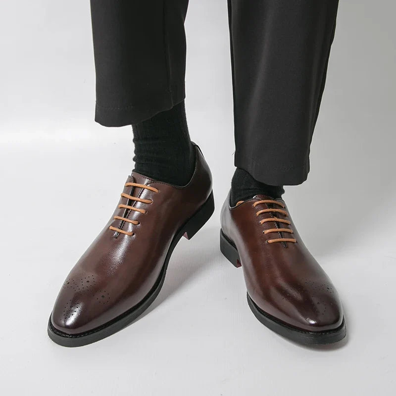 Men's Dress Oxford Shoes Leather Formal Business Casual Office 5