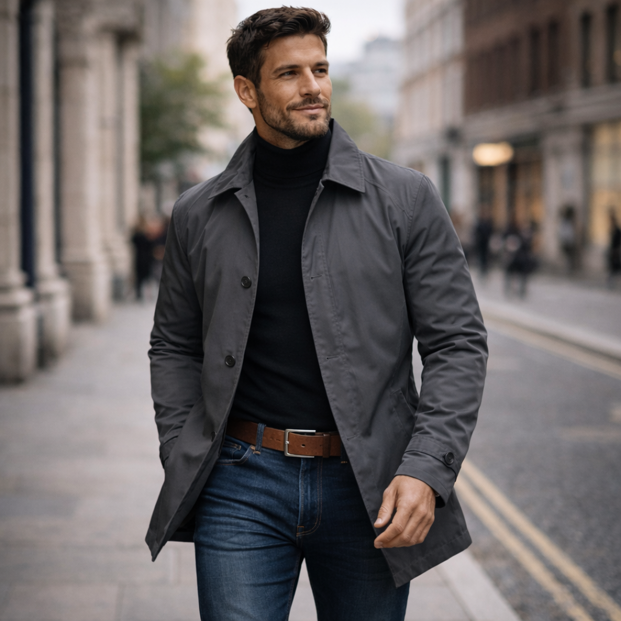 Men's Weather-Resistant Overcoat-Jacket-Mamavea