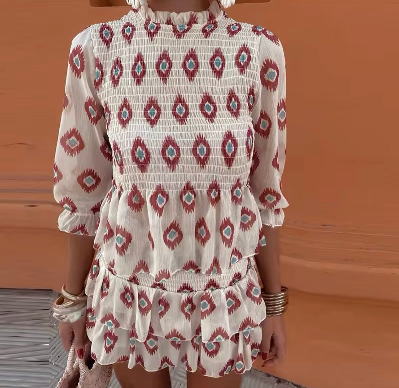 Women's A-Line Mini Summer Dress Floral Print