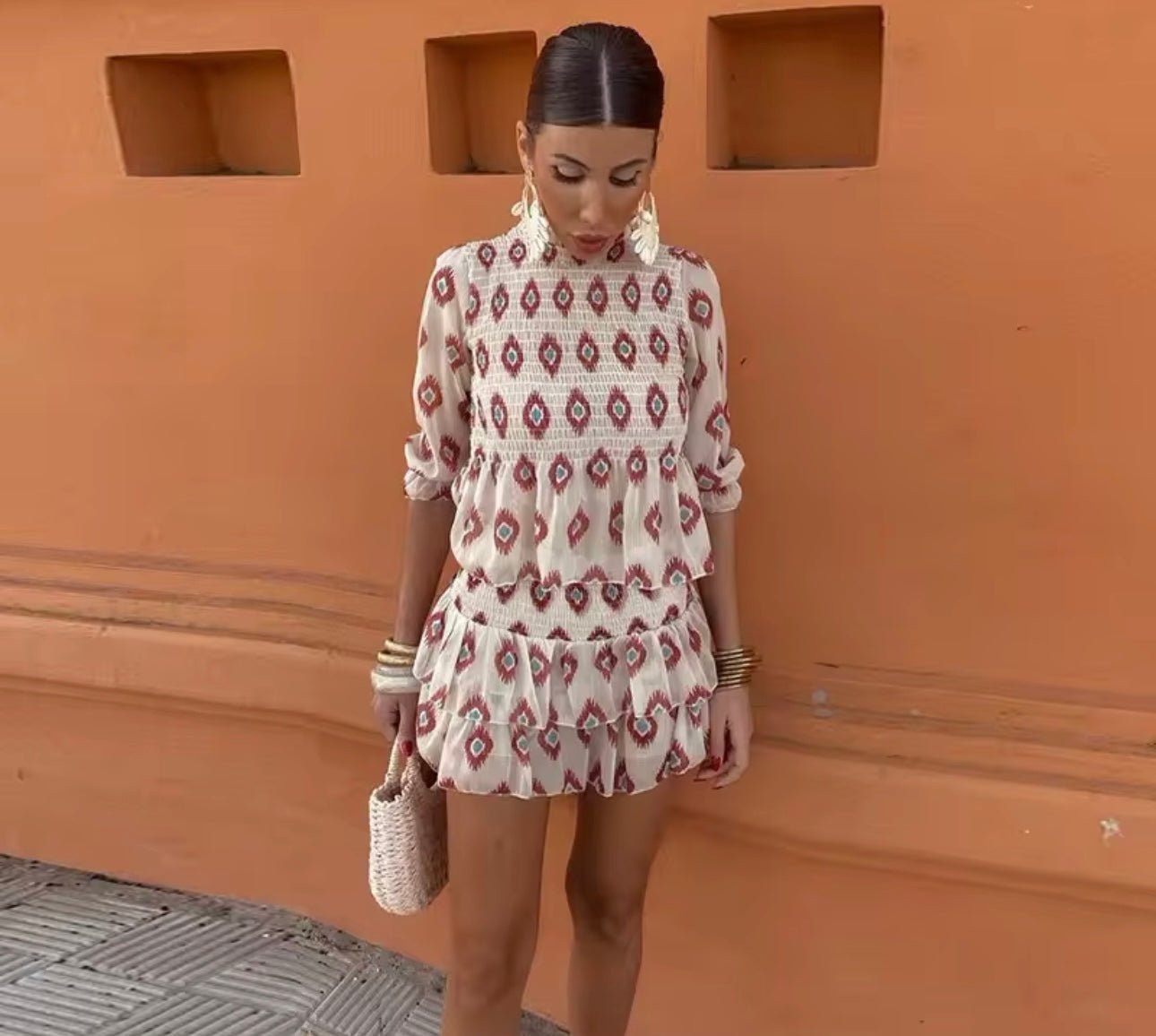 Women's A-Line Mini Summer Dress Floral Print