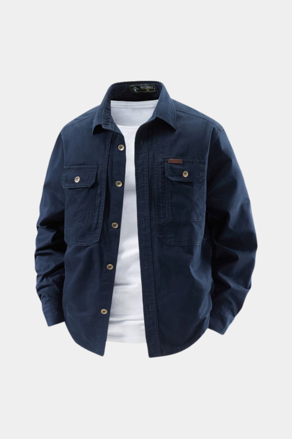 Men's Shirt with Chest Pockets and Button Placket