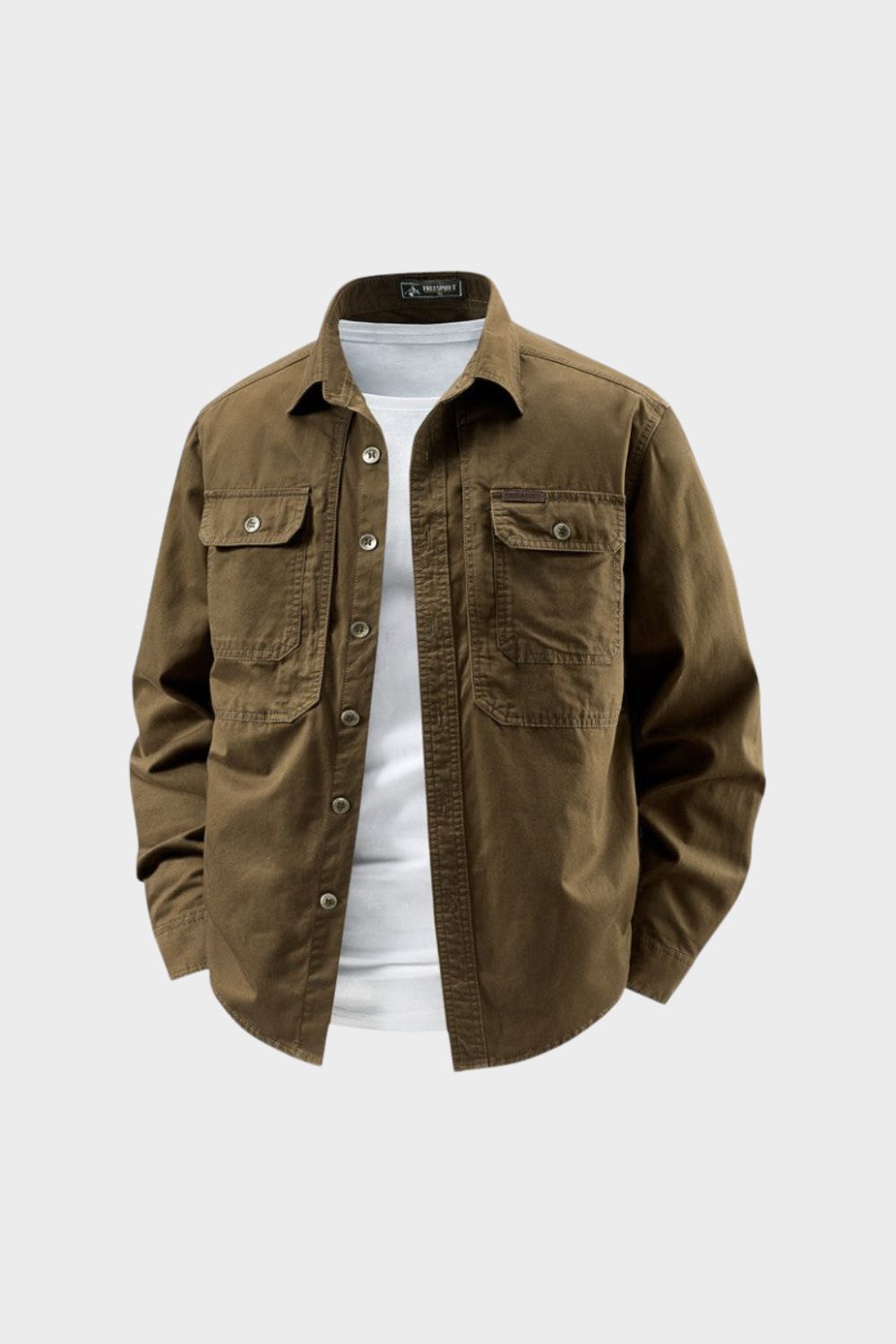 Men's Shirt with Chest Pockets and Button Placket