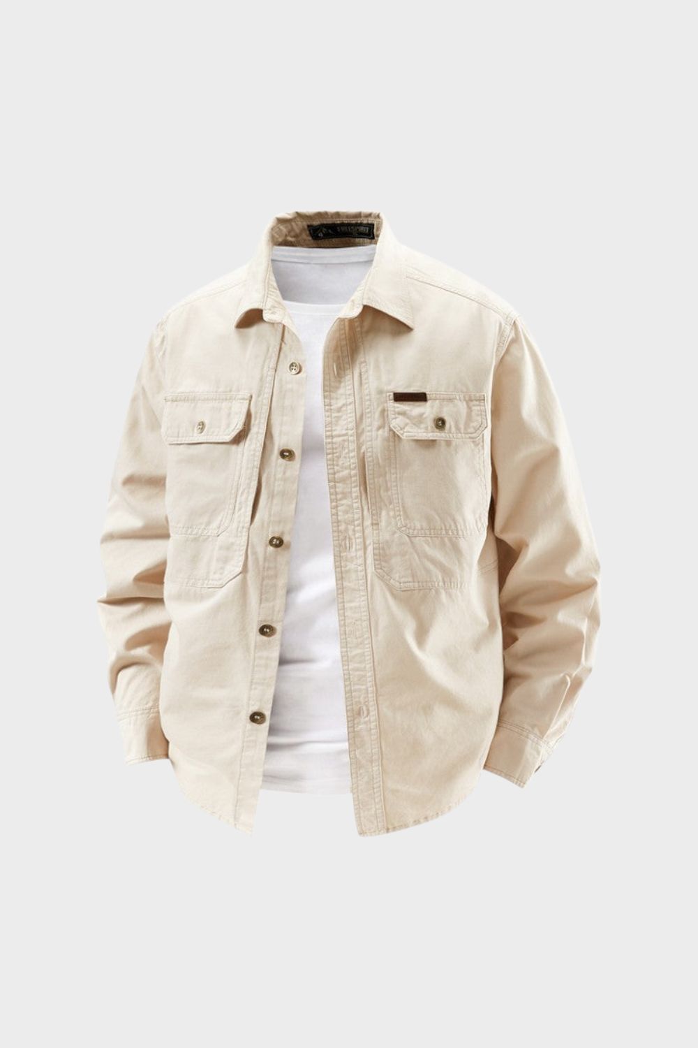 Men's Shirt with Chest Pockets and Button Placket