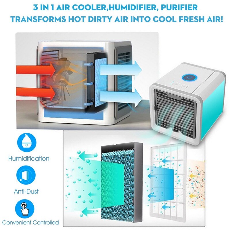 3-in-1 Mobile Air Conditioner Portable Cooling Unit for Home Office