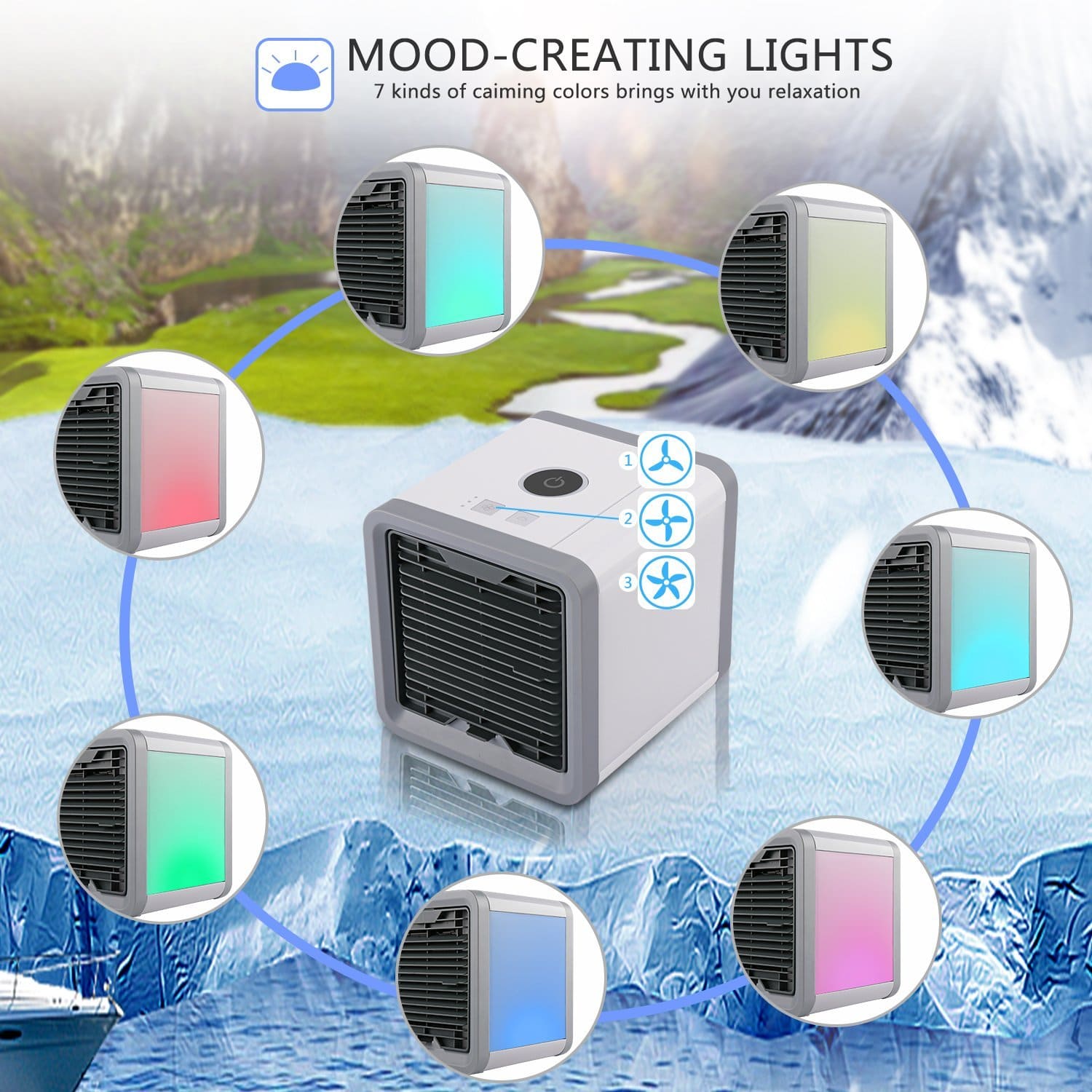 3-in-1 Mobile Air Conditioner Portable Cooling Unit for Home Office