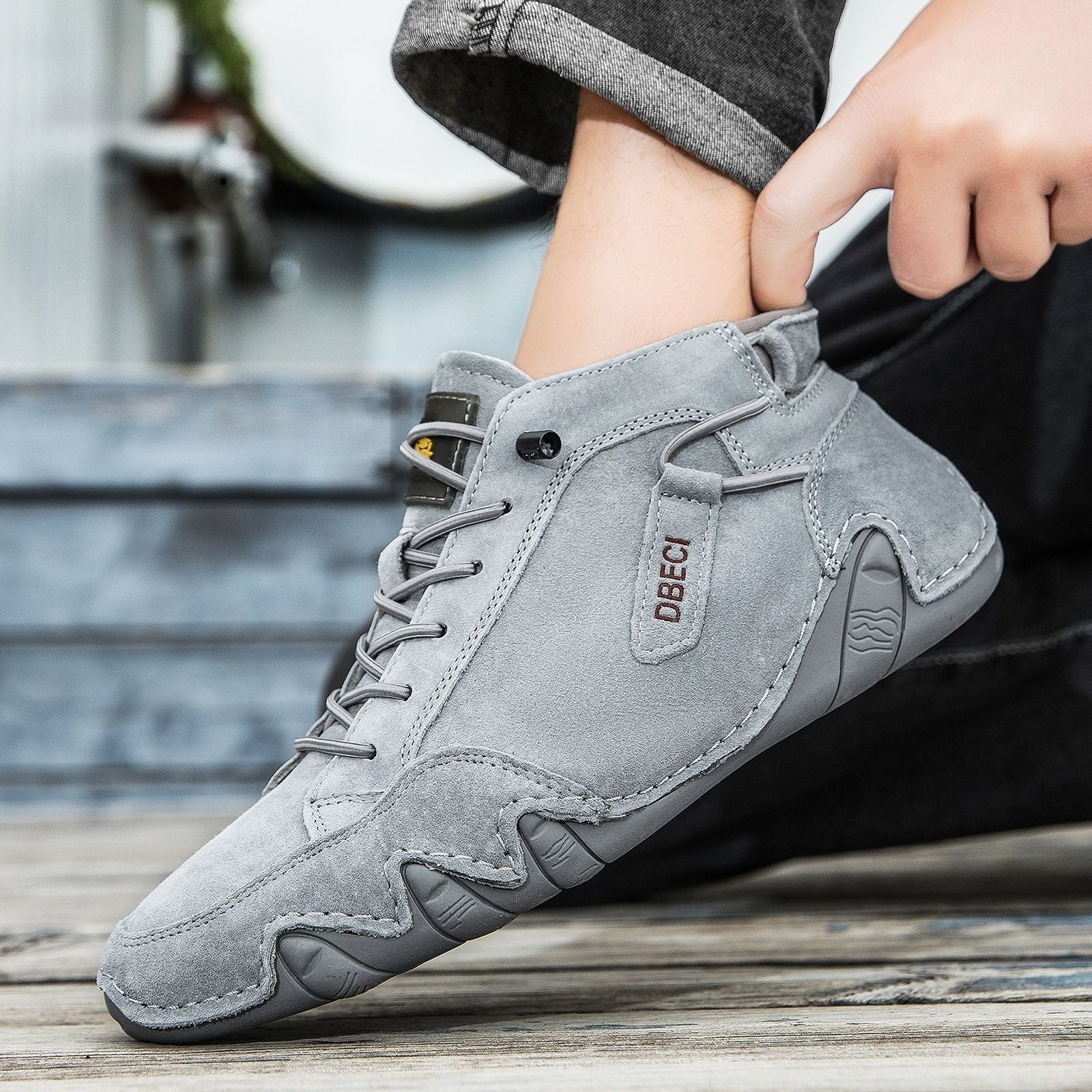 Men's Lace Up Boots with Durable Sole | Casual Footwear