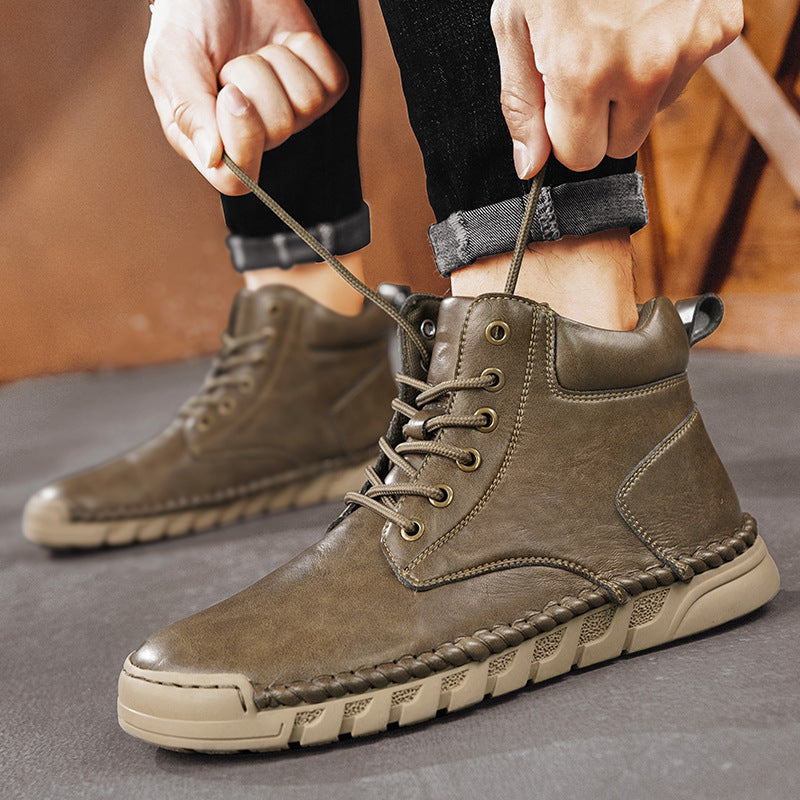 Men's Lace Up Boots Trailblazer Design Casual Footwear