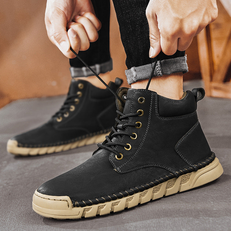 Men's Lace Up Boots Trailblazer Design Casual Footwear
