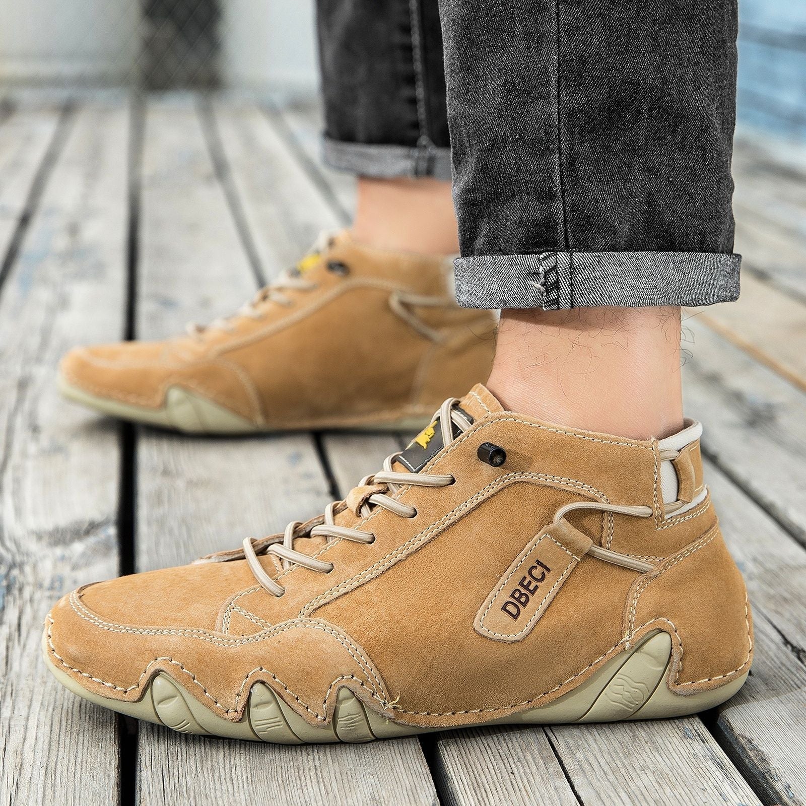 Men's Lace Up Boots with Durable Sole | Casual Footwear