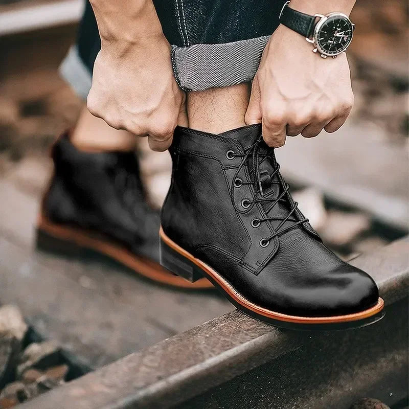 Men's Lace-Up Boots Casual Outdoor Footwear