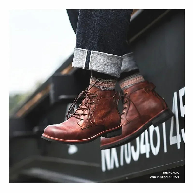 Men's Lace-Up Boots Casual Outdoor Footwear