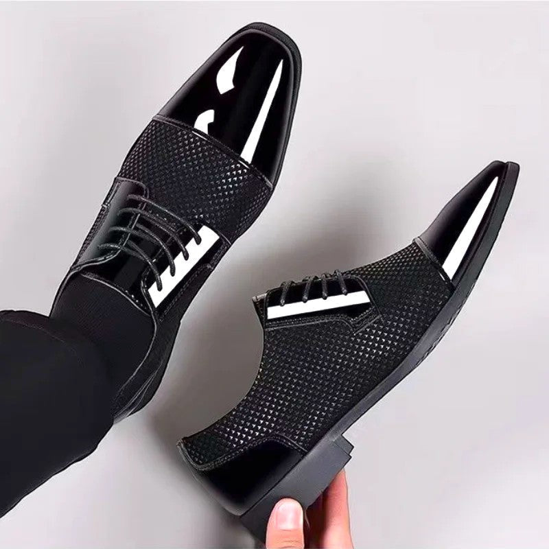 PATENT CAP TOE OXFORD FOR MEN