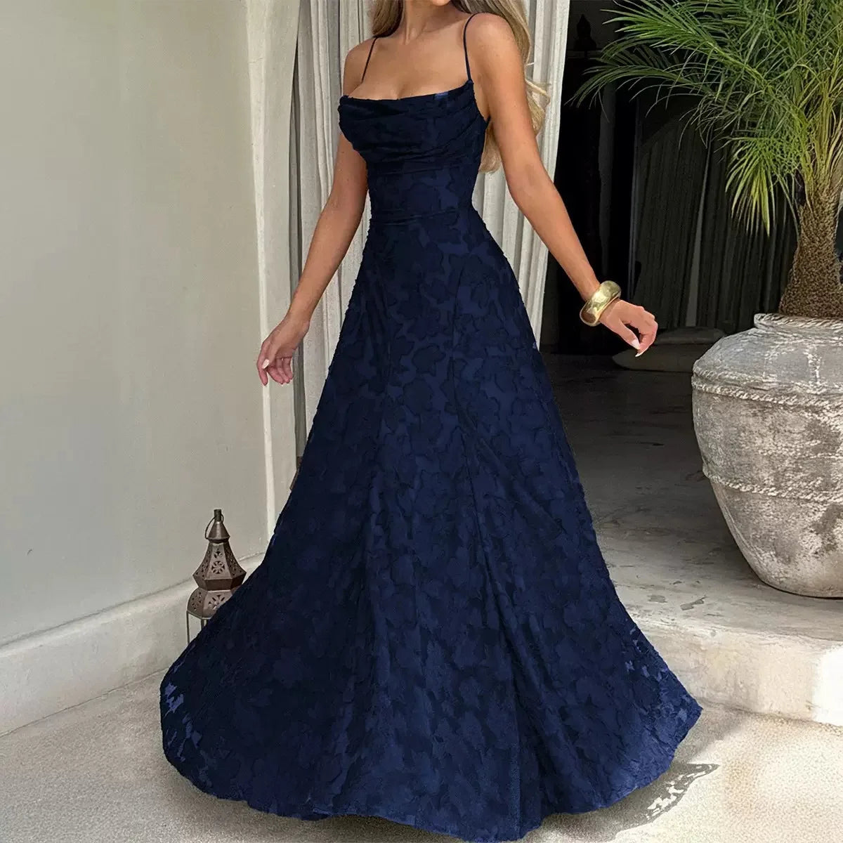 Women's Maxi Evening Dress Spaghetti Straps | Formal Wear