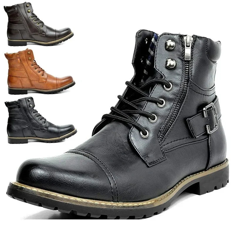 Men's Lace-up Boots | Casual Leather Footwear