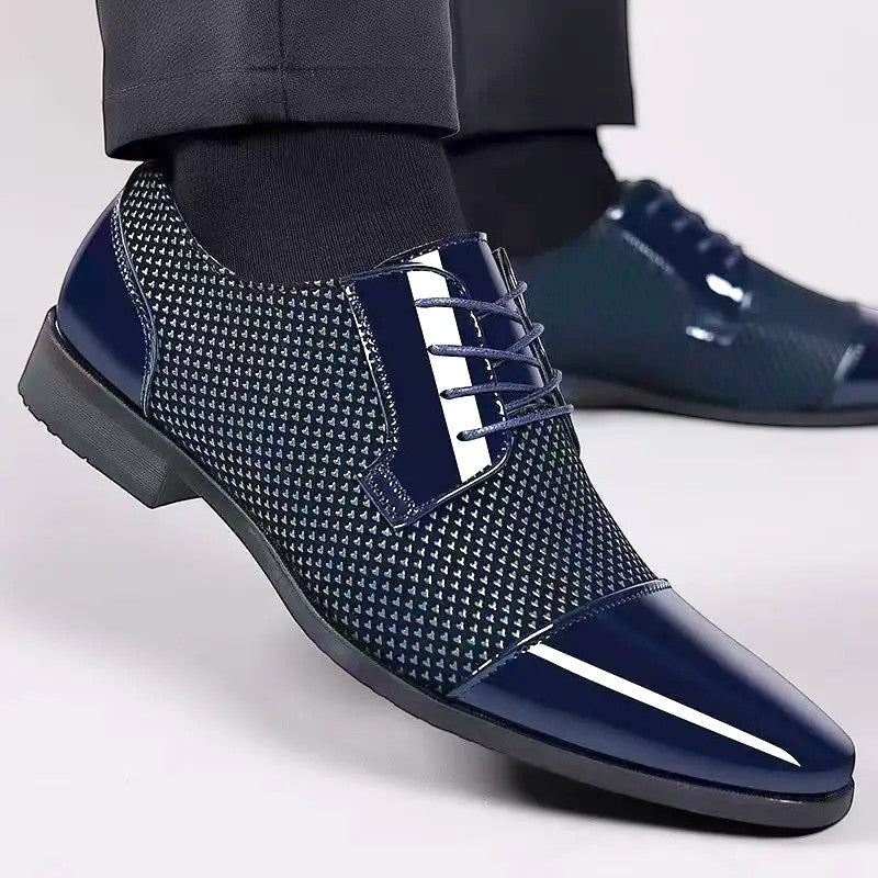 PATENT CAP TOE OXFORD FOR MEN