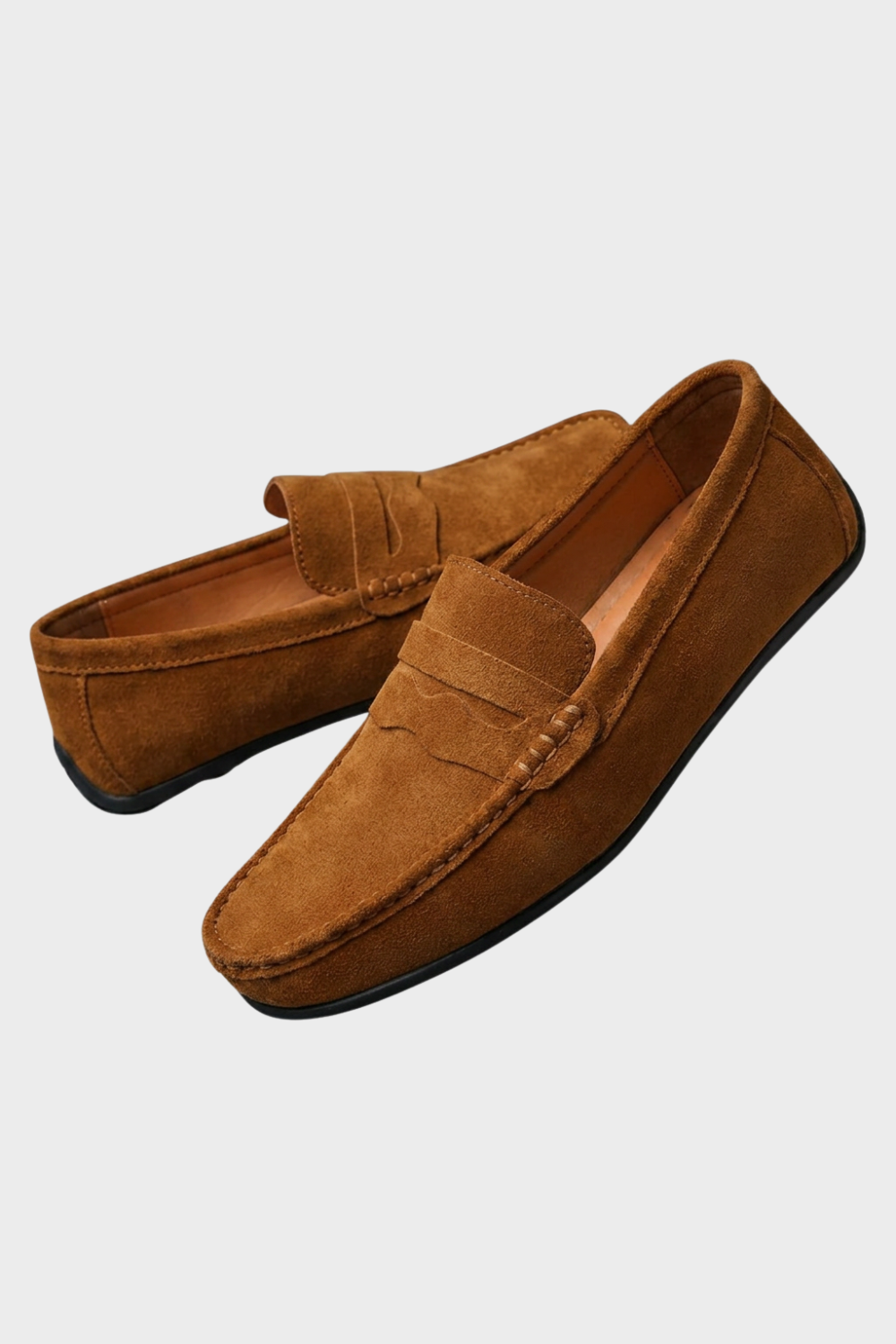 Men's Loafers with Moccasin Stitch and Slip-On Design
