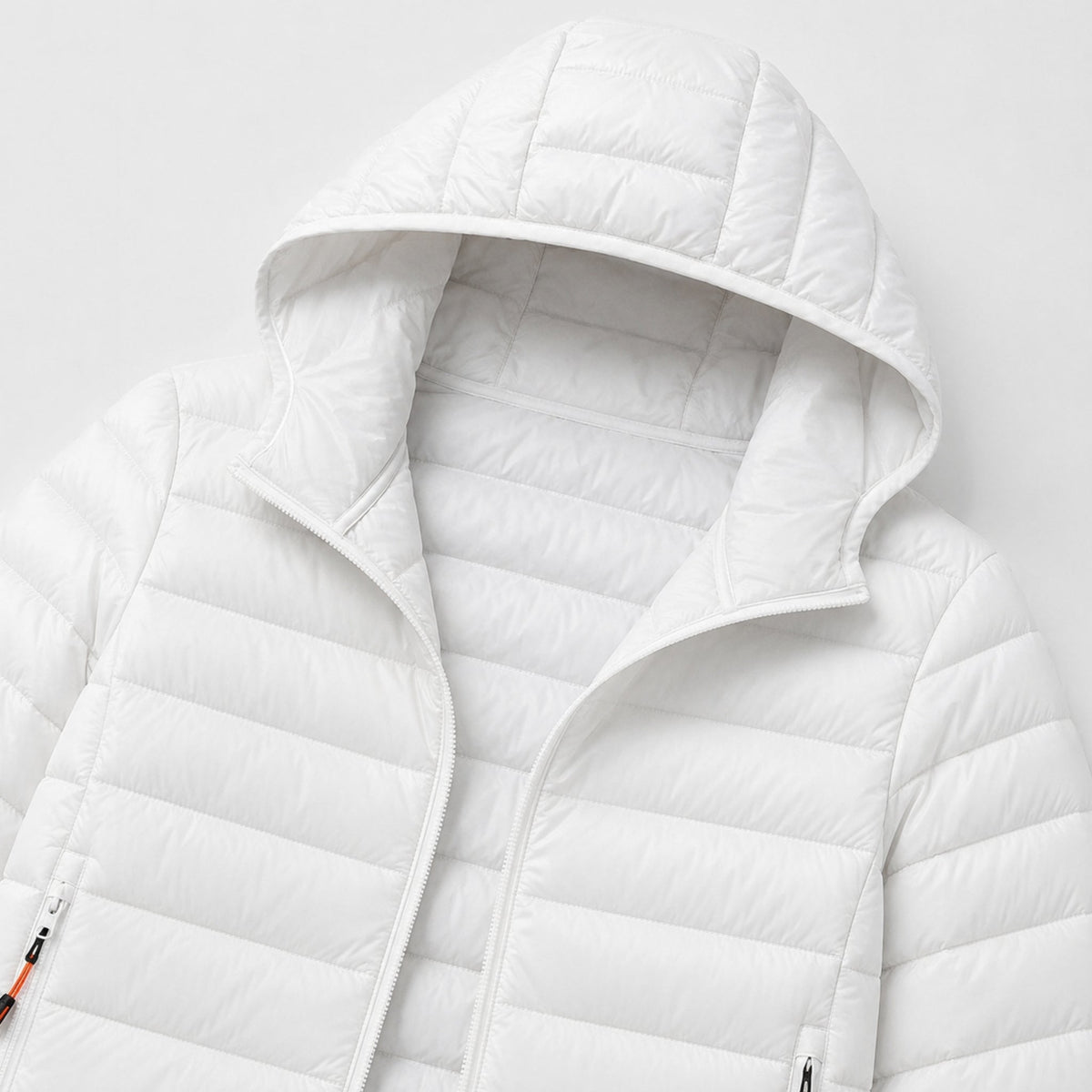 Men's Lightweight Padded Jacket Hooded Zip-Up Regular Fit