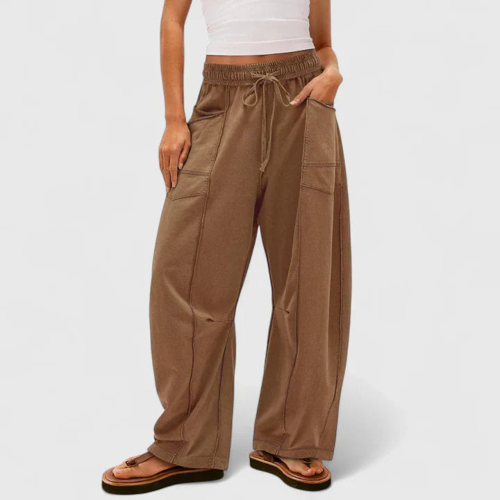 Women's Baggy Leg Pants Versatile Style
