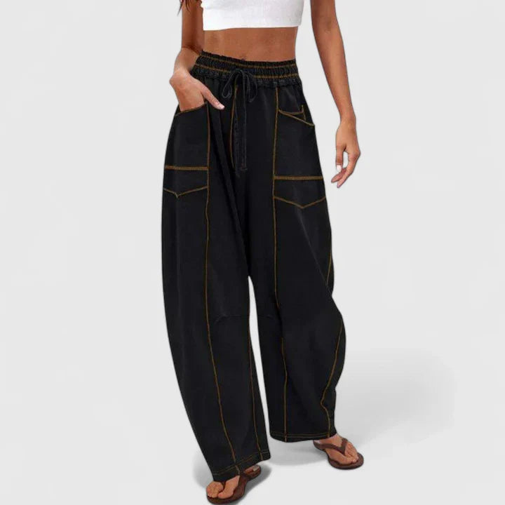 Women's Baggy Leg Pants Versatile Style