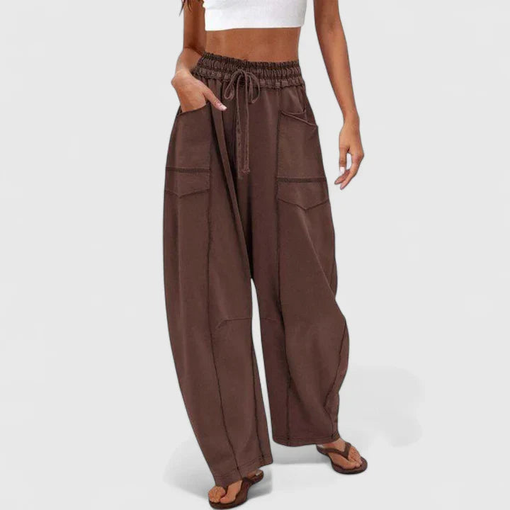 Women's Baggy Leg Pants Versatile Style