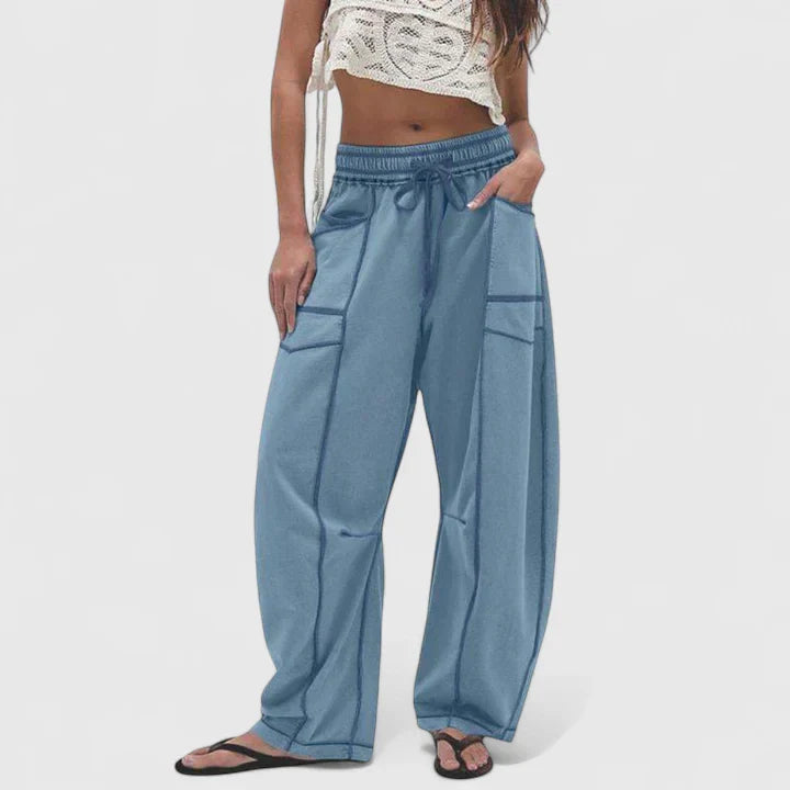 Women's Baggy Leg Pants Versatile Style