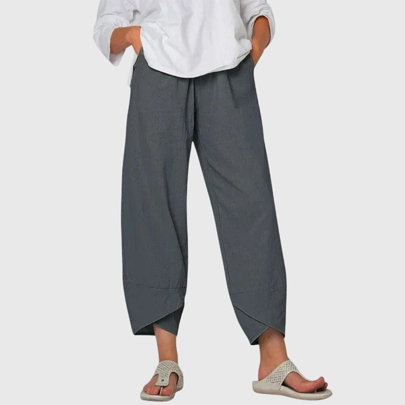 Women's Wide-Leg Pants Breathable Fabric Stylish Design Casual Wear
