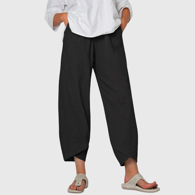 Women's Wide-Leg Pants Breathable Fabric Stylish Design Casual Wear