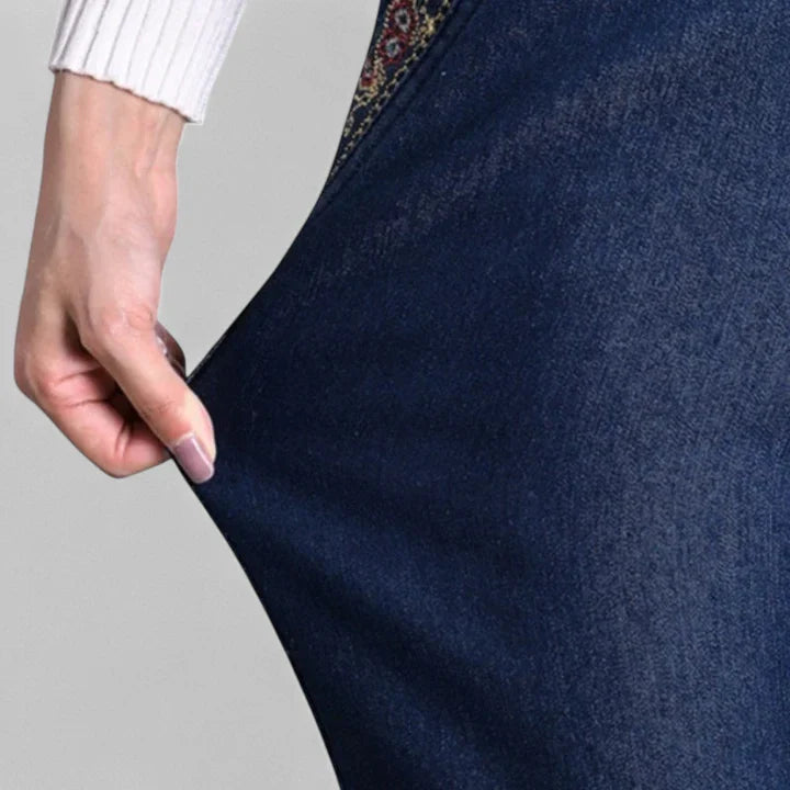 Women's Pants Elastic Waistband Side Pockets Casual Trousers