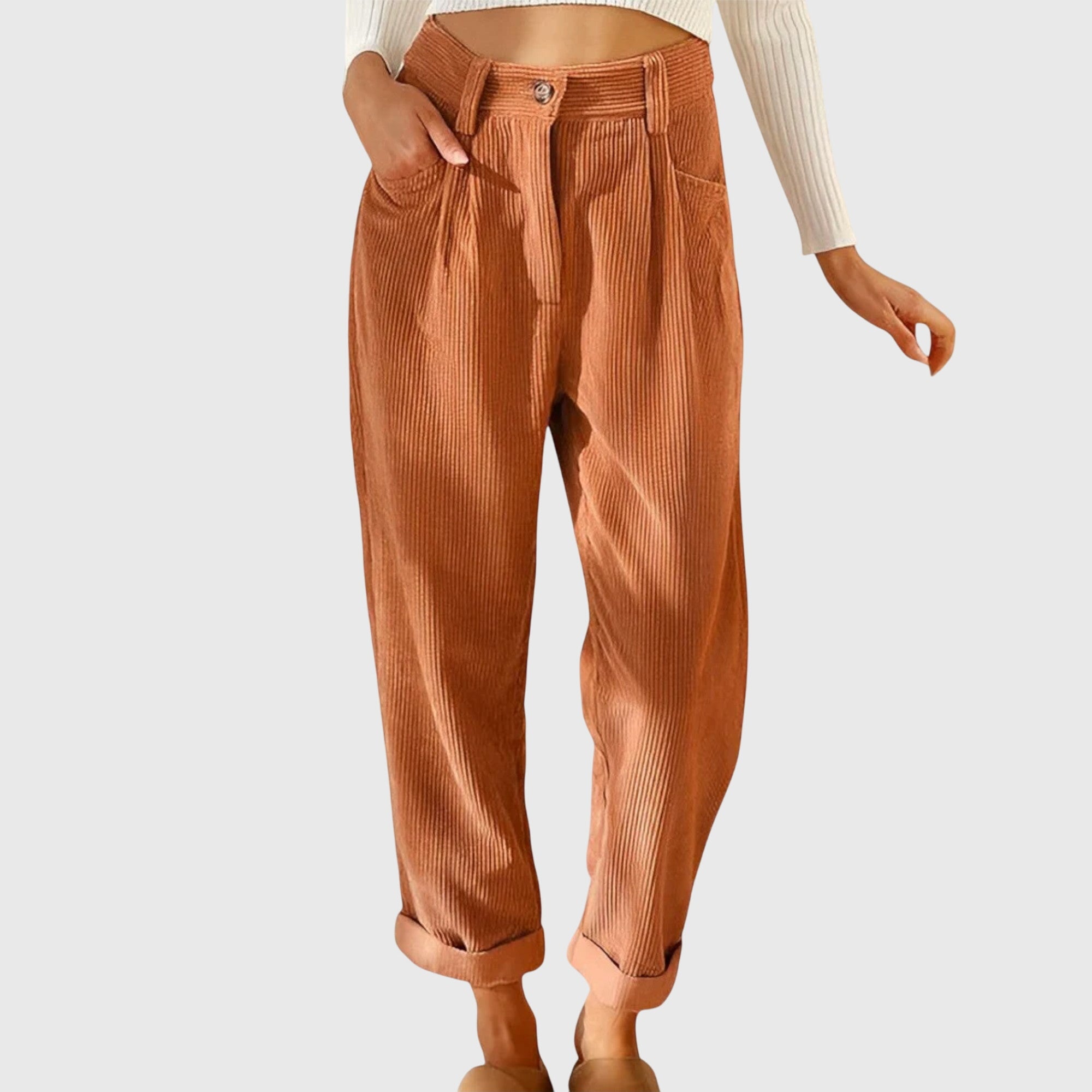 Women's Cord Pants Modern Design Versatile Style