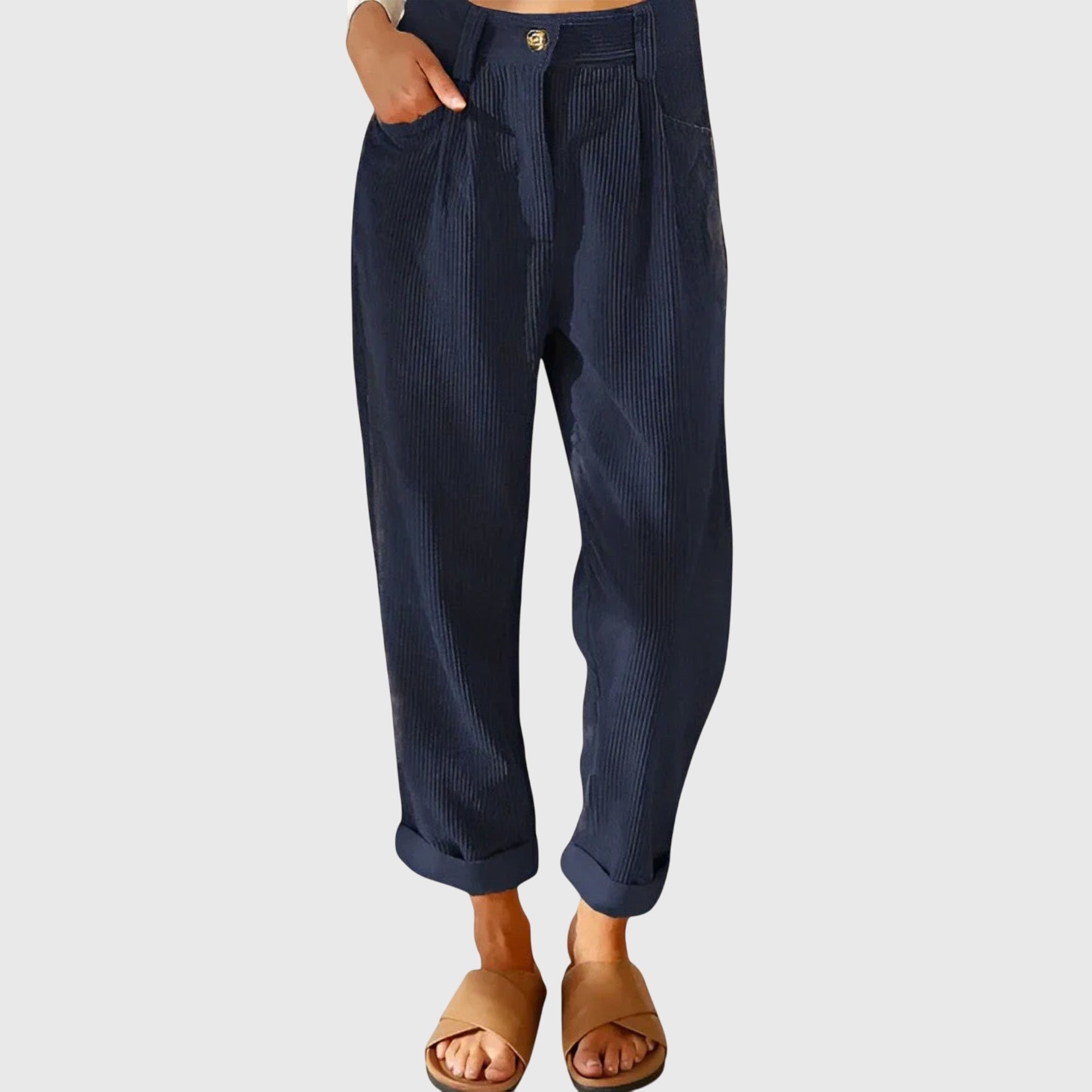 Women's Cord Pants Modern Design Versatile Style