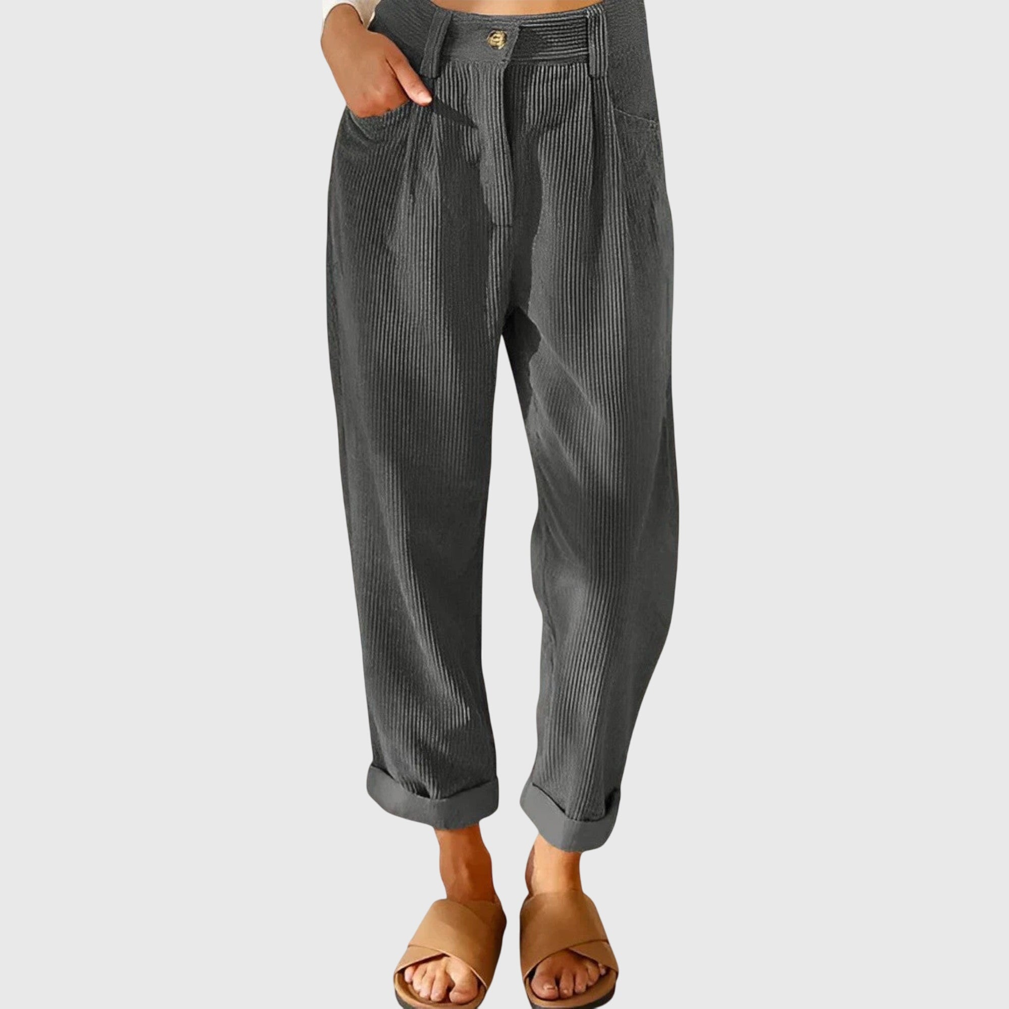 Women's Cord Pants Modern Design Versatile Style