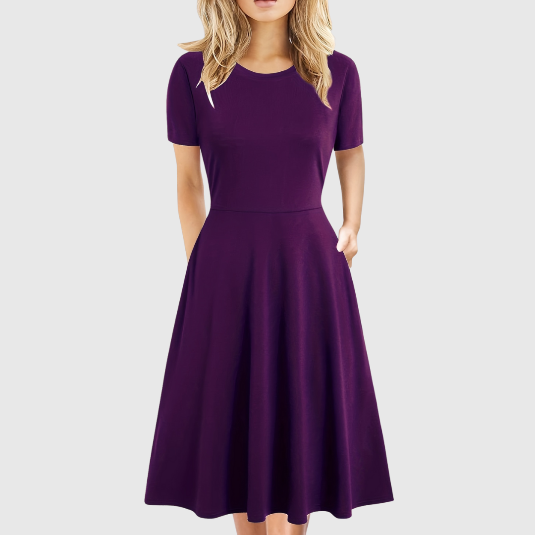 Women's A-Line Summer Dress Short Sleeve Casual