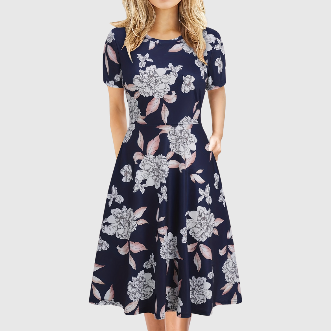 Women's A-Line Summer Dress Short Sleeve Casual