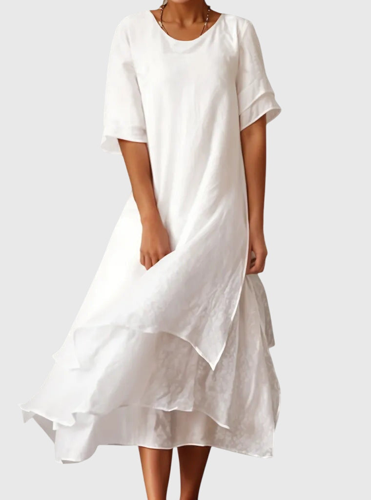 Women's Midi Cocktail Dress Open Neckline