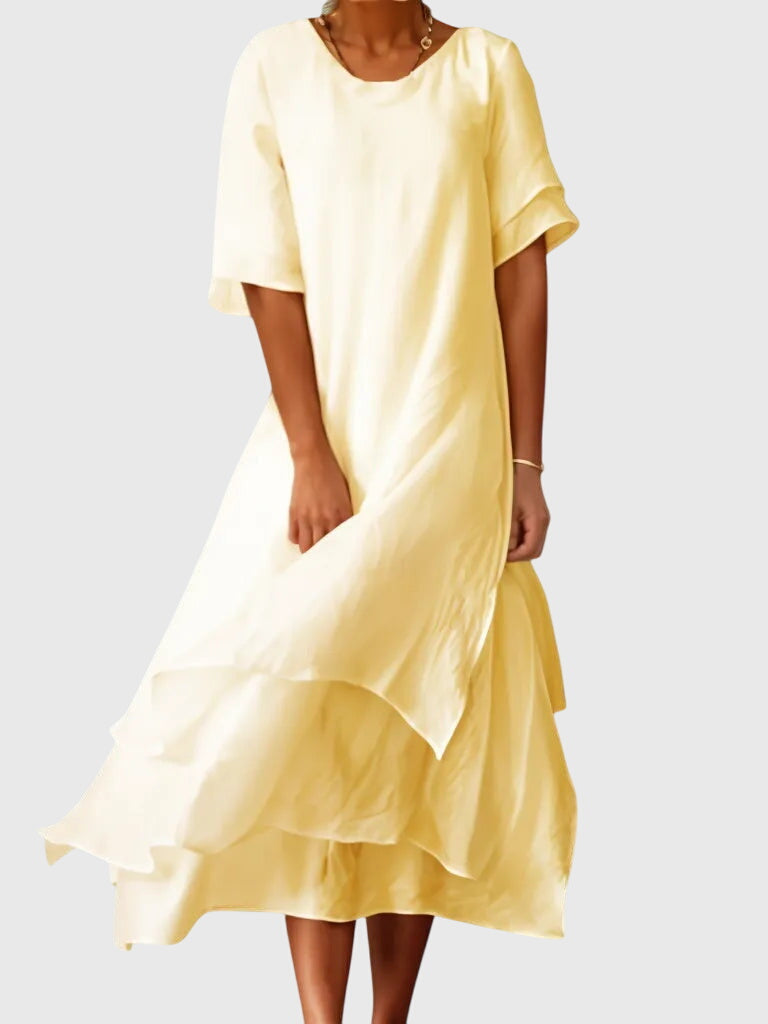 Women's Midi Cocktail Dress Open Neckline