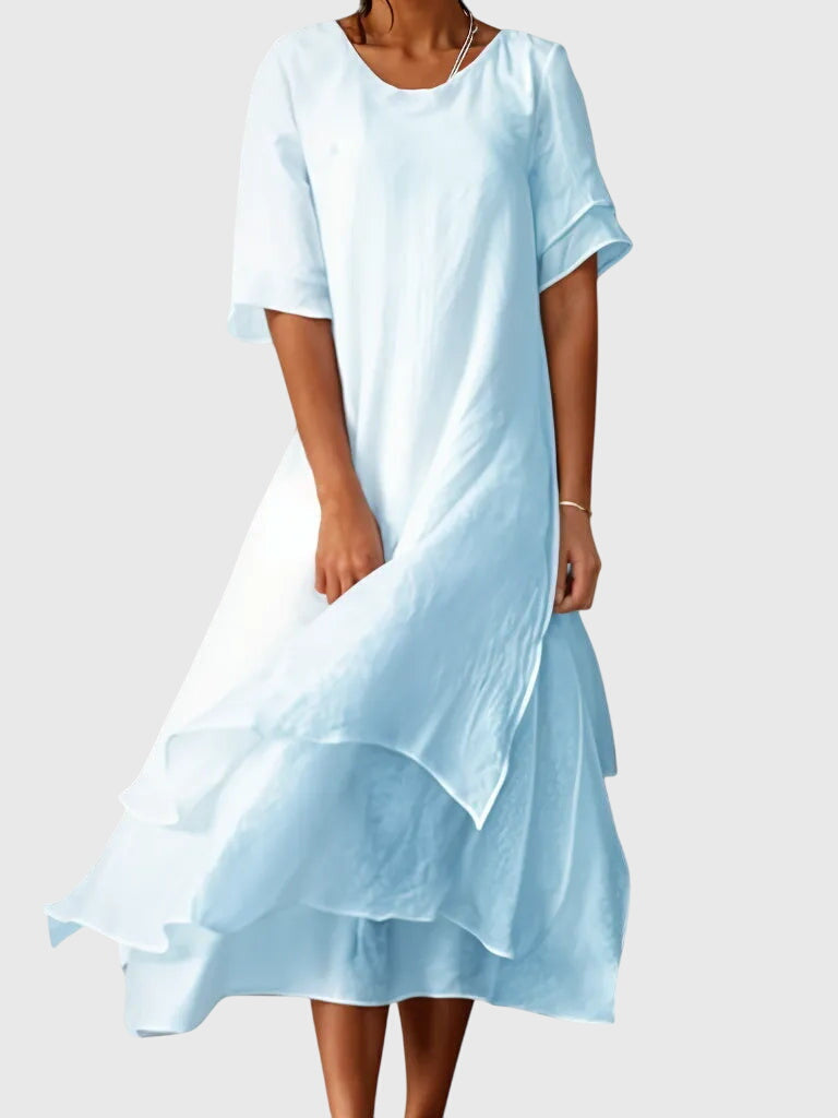 Women's Midi Cocktail Dress Open Neckline