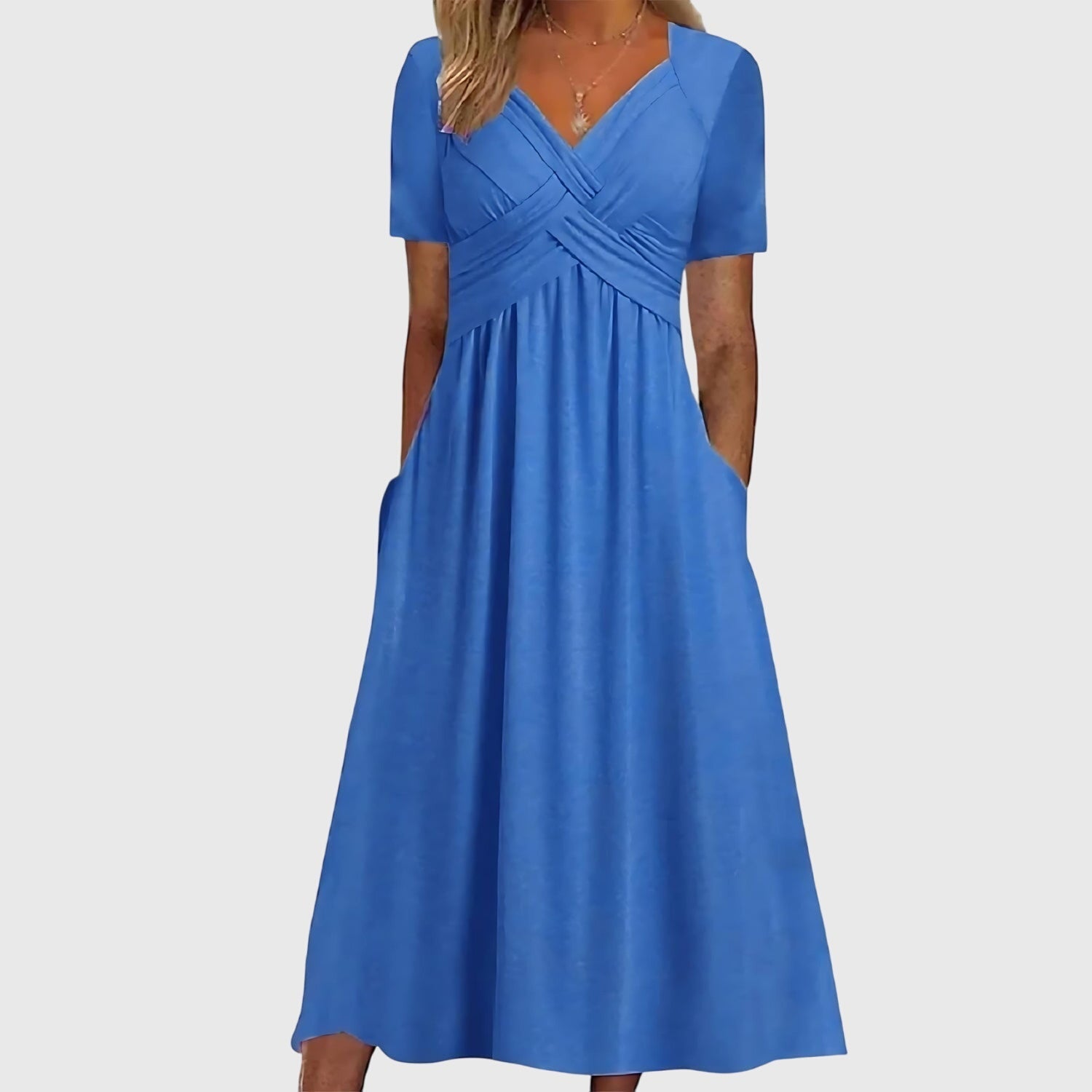 Women's A-Line Midi Dress Tummy Control | Casual Elegant Design