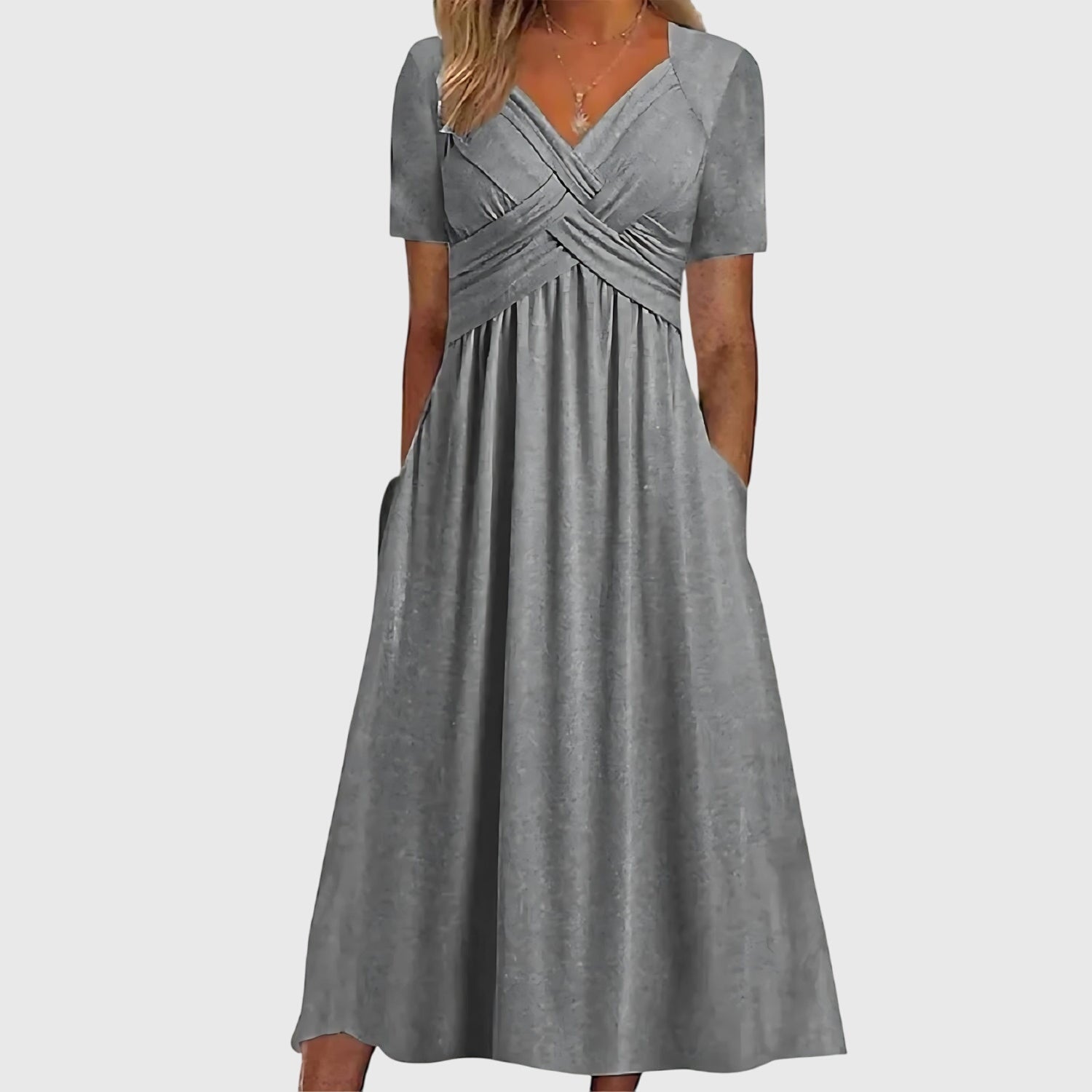 Women's A-Line Midi Dress Tummy Control | Casual Elegant Design